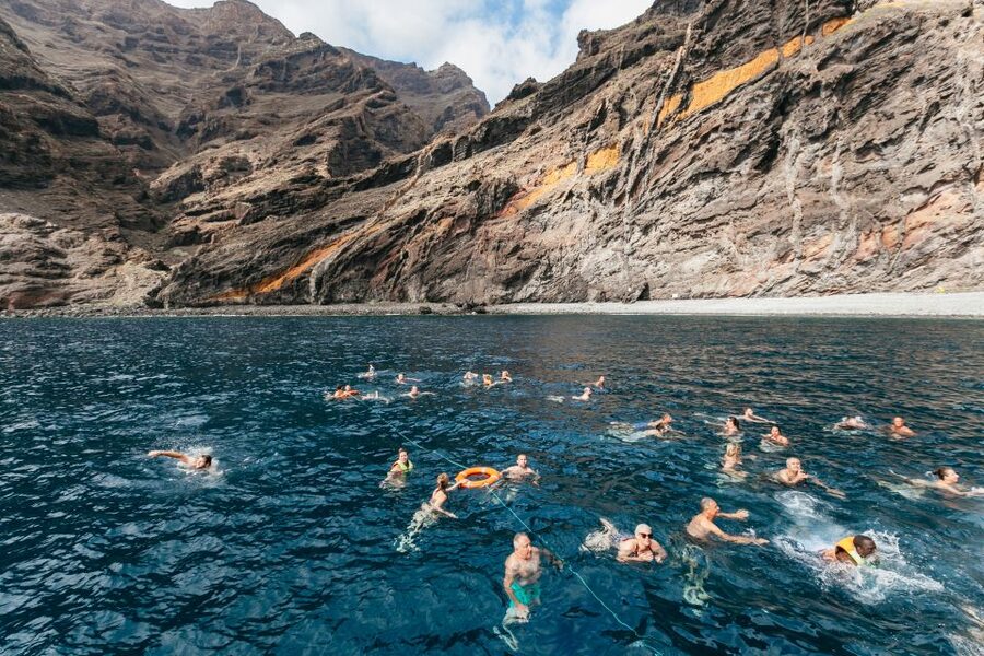 Adeje: Whale and Dolphin Watching Cruise with Lunch and Swim - The swim stop at Masca or Diego Hernandez Bay, what it feels like