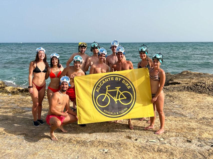 Alicante: Calas and Beaches E-Bike Tour with Snorkeling - What to bring for calas comfort: sunscreen, beachwear, and water shoes