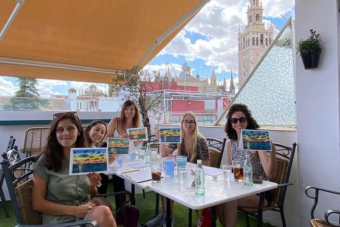 Art and Wine in Sevilla - Vicki’s Step-by-Step Teaching on a Flat Canvas