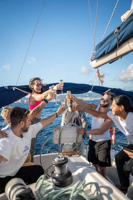 Barcelona Badalona : Sailboat Tour, Snacks, Drinks, Swimming - The onboard aperitif: cava, vermouth, beer, and pica pica