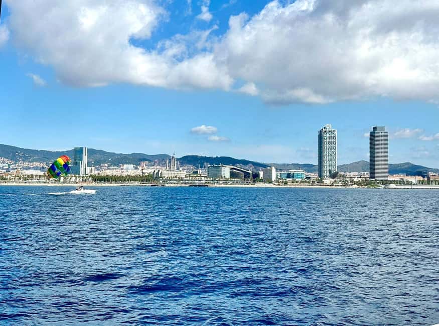 Barcelona Badalona : Sailboat Tour, Snacks, Drinks, Swimming - Swim break in the Mediterranean, pool toys, and sea-sickness reality
