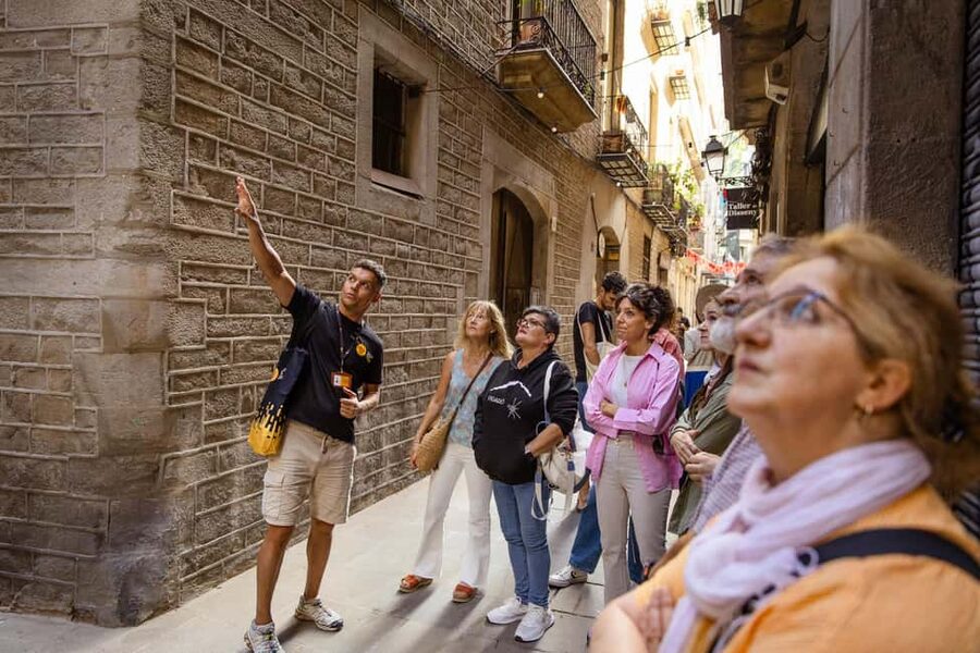 Barcelona: City Walking Tour with Local Guide - La Casa de lArdiaca and Carrer del Bisbe: the kind of streets you’d walk past alone