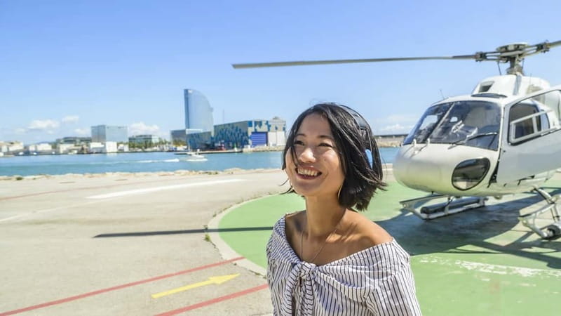 Barcelona: Helicopter Flight over Barcelona's Coastline - From Barcelona Heliport to a Birds-Eye First Impression