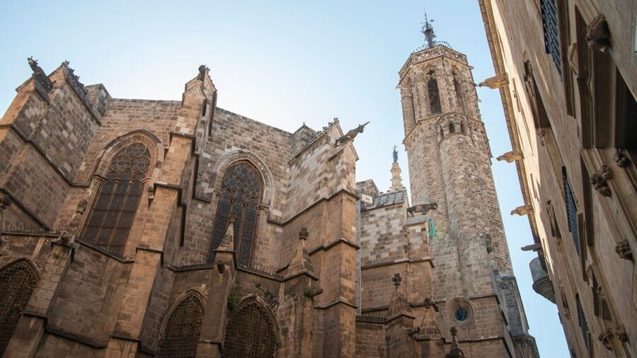 Barcelona: Old Town and Gothic Quarter Walking Tour - Gothic Quarter courtyards: Plaça del Rei, Palau Reial, and Columbus context