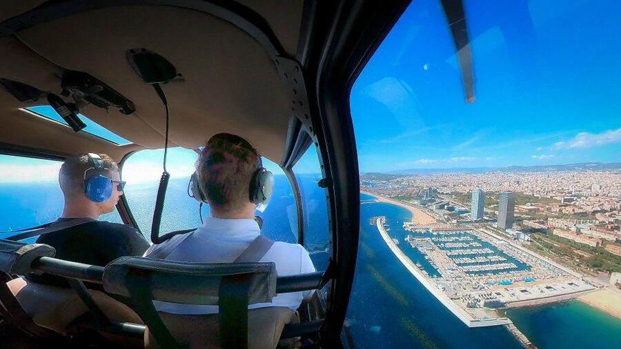 Barcelona: Scenic Helicopter Flight - The small-jet reality: 3- or 5-seat helicopters, comfort, and weight limits