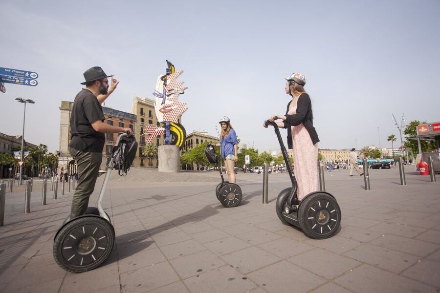 Barcelona: Welcome to Barcelona Segway Tour - Plaça dels Traginers training: helmet, practice, then you roll