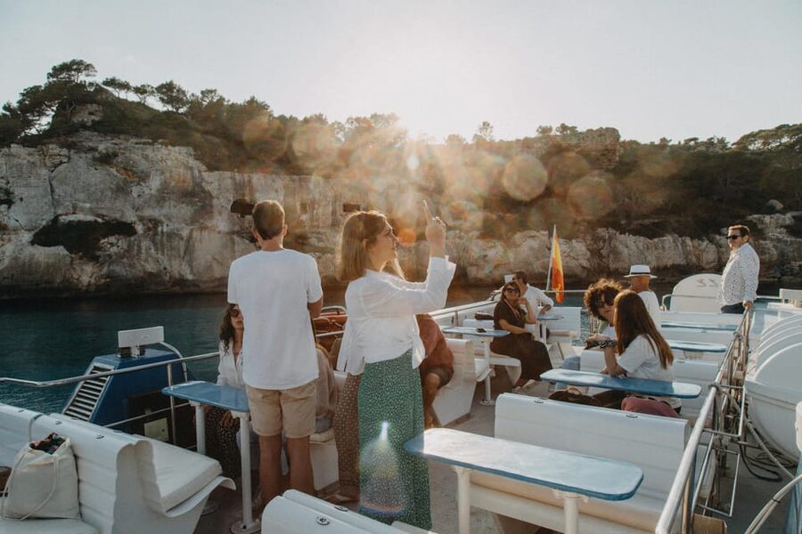 Cala'n Bosch: 2-Hour Sunset Sightseeing Tour - Onboard bar and audio commentary, so the cruise feels guided