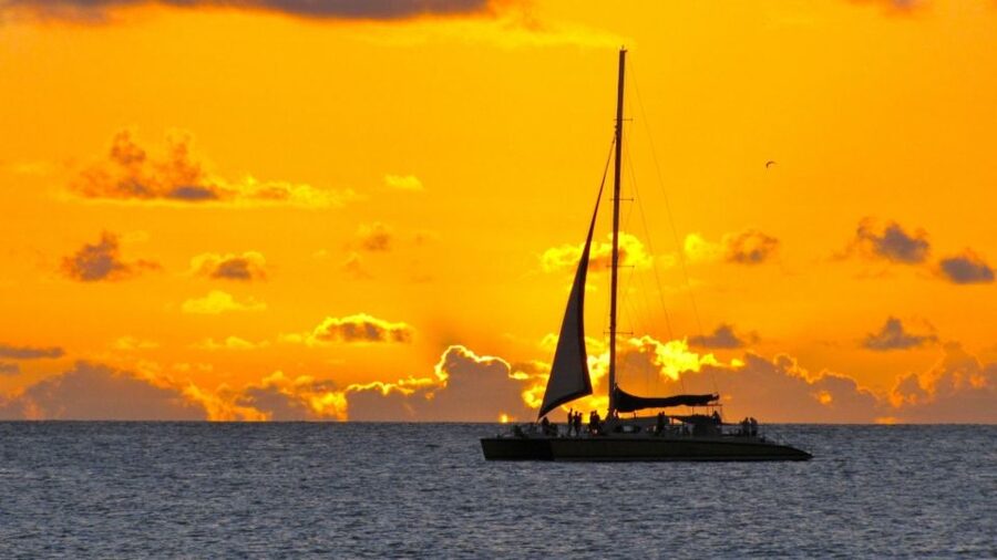 Cambrils: Costa Dorada Sunset Catamaran Cruise with Drinks - The Swim Stop: Quiet Inlet Time, Snorkel Optional