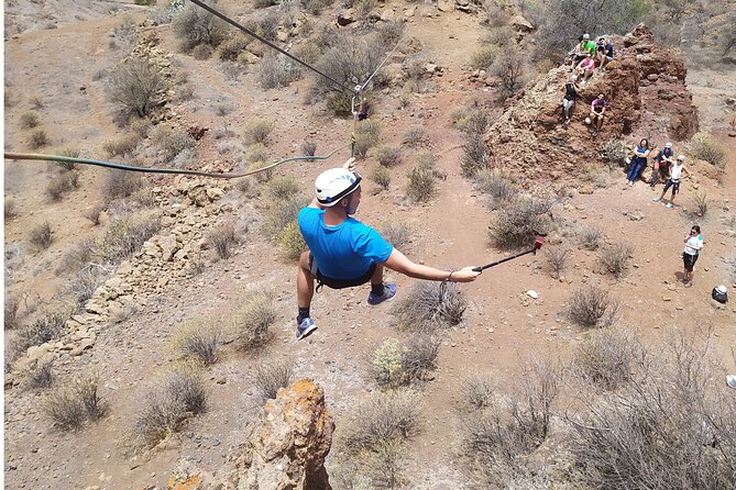 Climbing + Zipline + Via Ferrata + Cave. Adventure route in Gran Canaria - The Volcanic Tube Cave: Great for Adventure Brains, Not for Claustrophobia