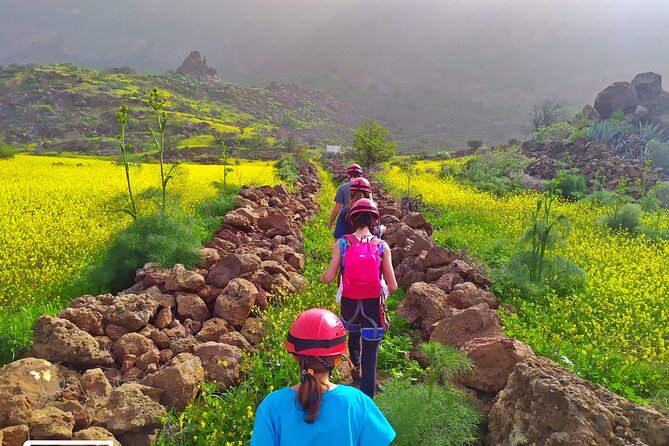 Climbing + Zipline + Via Ferrata + Cave. Adventure route in Gran Canaria - The 50-Meter Zipline: The Best Finale View