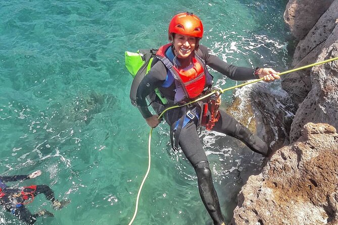 Coasteering experience in Gran Canaria - Safety First: Harness, Helmet, Life Jacket, and Miguel’s Style