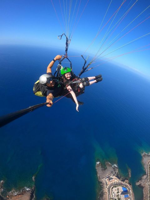 Costa Adeje: Tandem Paragliding Flight with Pickup - What you will see over South Tenerife: mountains, coastline, and the glide