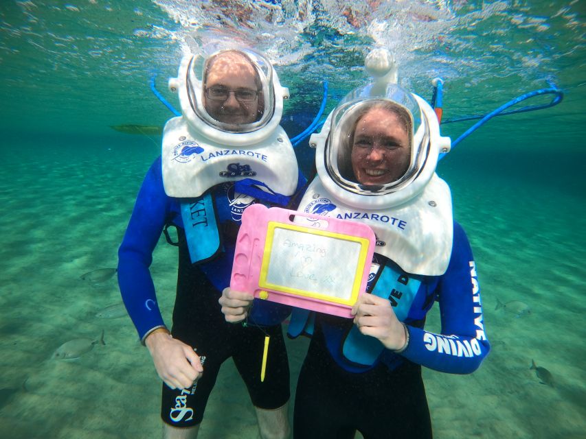 Costa Teguise : Underwater Sea Trek Experience - The helmet and air system, in plain English