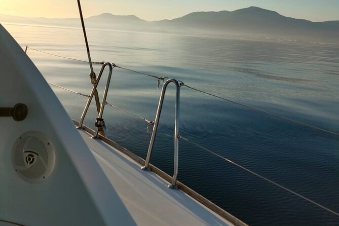 Dolphin trips on a catamaran - Leaving Estepona on the Lagoon 380 Catamaran