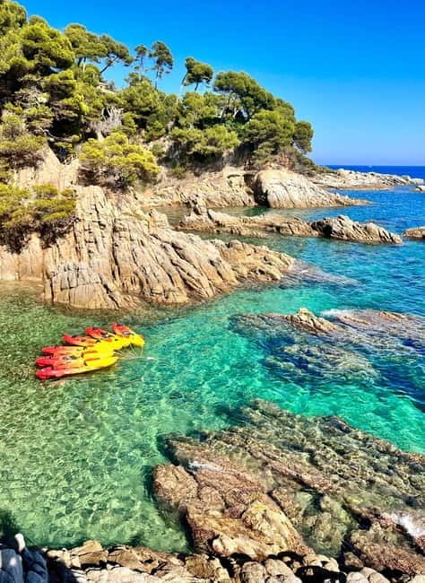 From Barcelona: Costa Brava Kayak & Snorkel Tour with Picnic - 4 hours of kayaking: coves, rock caves, and volcanic cliffs