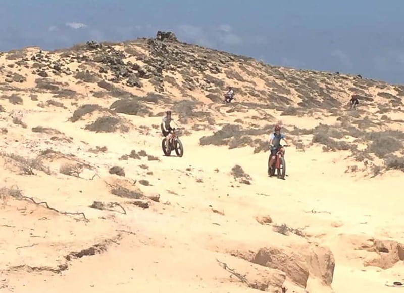 From Corralejo: Fuerteventura Guided E-Bike/E-scooter Tour - The Lajares bar stop: where you catch your breath and look at volcano views