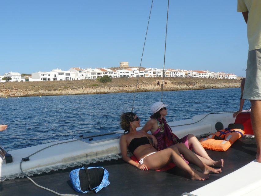 From Fornells: Half-Day Menorca Catamaran Trip w/ Snorkeling - Snorkeling with included gear: what to expect and what to watch for