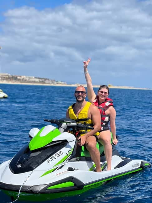 From Morro Jable: Jet Ski Adventure Tour (without license) - Price, group size, and why the jet ski sharing rules matter
