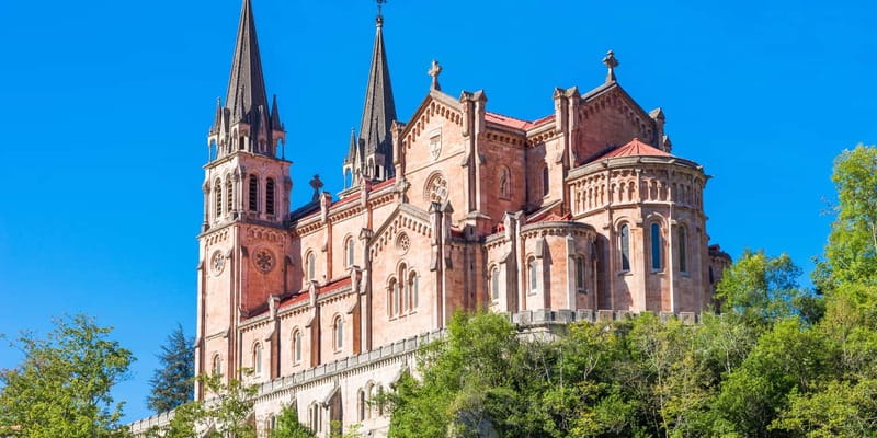 From Oviedo: Covadonga, Cangas de Onís, and Lastres Tour - Basilica of Covadonga: Don Pelayo, the reconquest story, and the sanctuary feel
