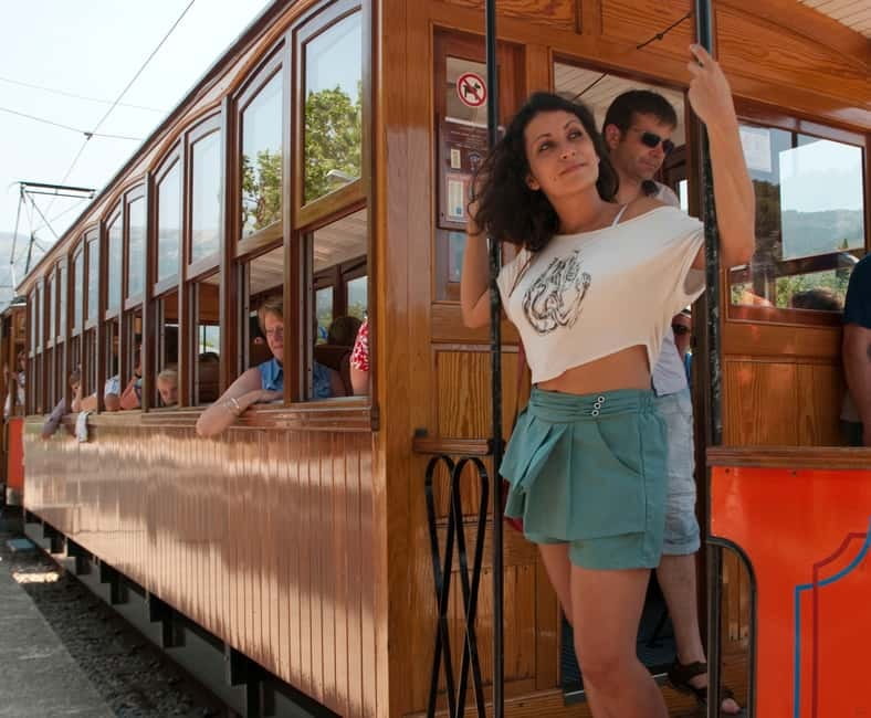 From Palma: Serra Tramuntana and Lluc Monastery Guided Tour - The Soller train back toward Palma: tunnels and valley views