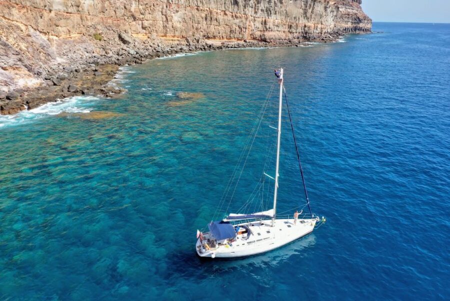 From Puerto de Mogán: Sailboat Trip with Food and Drinks - Snorkeling Stop: Gear Included, Pick a Beach Like Playa Perchel