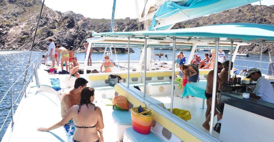 From Roses: Catamaran Cruise Cap Norfeu - Cadaqués - Racó de lHome cove: the highlight swim stop you’ll actually remember