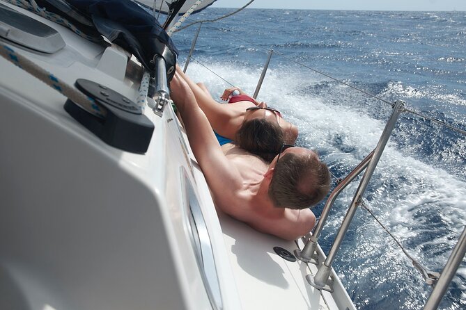 Fuerteventura Sailing Trip from Morro Jable - Steering the boat: fun only works if you’re steady