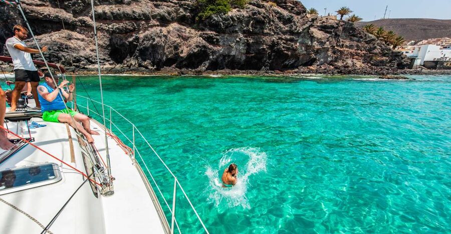 Fuerteventura: Sailing with Snorkeling and Dolphin Watching - Captains hunt the dolphins, and local radio helps