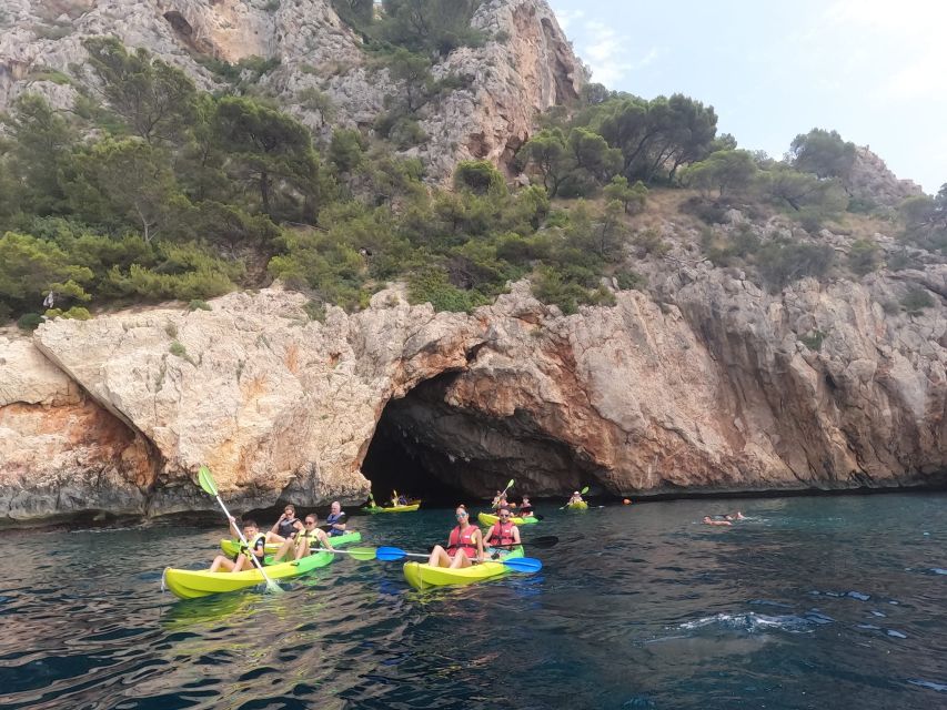 Granadella: Caló, Cova Llop Marí, and Ambolo Kayak Trip - Cala en Caló snorkel time: the stop that makes the tour worthwhile