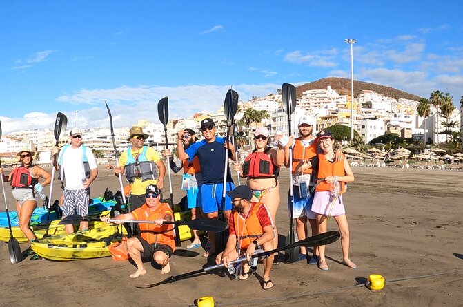 Guided Kayak Tour From Los Cristianos Beach Tenerife - Double kayaks, weight limits, and how the group stays small