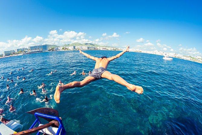 Ibiza Ocean Club Boat Party with 3 Hours Premium Drinks and DJ - Upper deck DJ beats: how the party is built