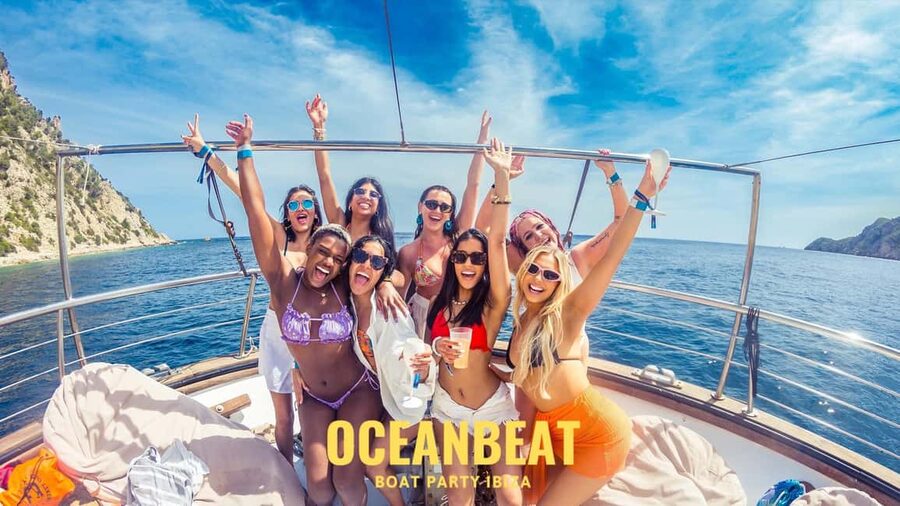 Ibiza: Ocean Club Boat Party with Premium Drinks, Food, & DJ - Boarding at Playa den Bossa and Getting Your Welcome Drink