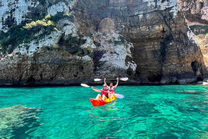 Kayak Paradise: Cala Portixol Snorkel, Cave & Cliff Jumping Tour - Cap Negre: The 100 Meter Headland View