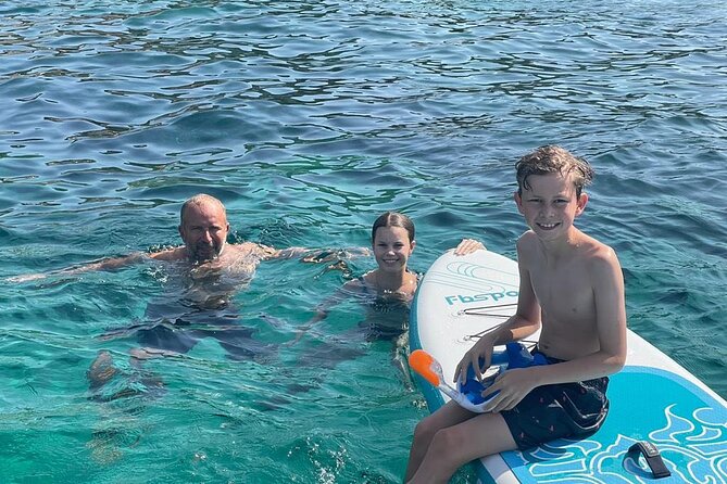 Luxury Catamaran sailing with welcome Drinks Tapas Max10-12Person - The anchoring stop: swimming, snorkeling, SUP, and shade