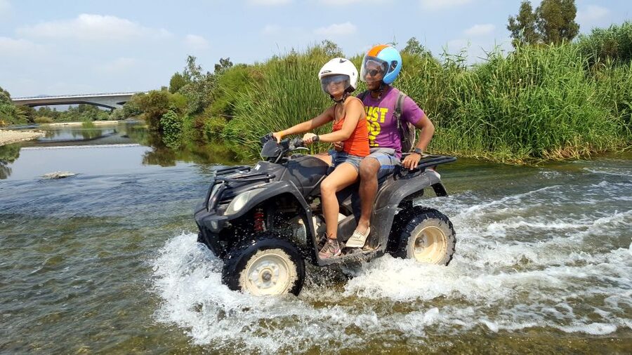 Málaga: Off-Road 2-Seater Quad Tour through Land and River - Getting to the Base, Gear Up, and Set Expectations