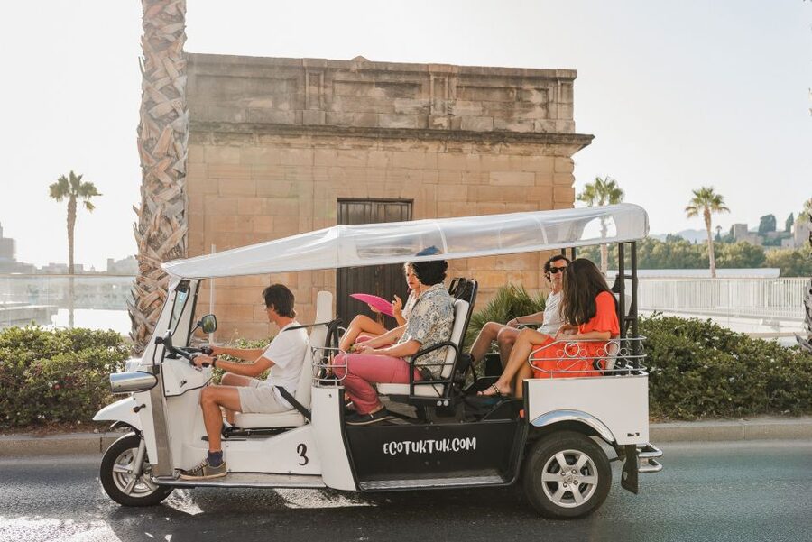 Malaga: Private City Tour by Eco Tuk Tuk - First Stretch: University of Málaga to Banco de España Views