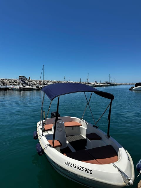 Marbella: Puerto Banús Boat Rental with No License Needed - Staying comfortable onboard: towels, cooler, and soft drinks