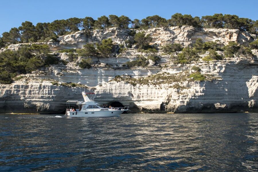 Menorca: 3.5 Hour South Coast Boat Excursion - Two 30-minute swim stops in blue water, with stern ladder access