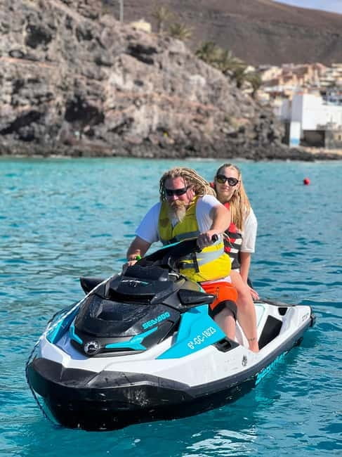 Morro Jable: Guided Jet Ski Safari (without license) - Marine life spotting: flying fish and the cetacean watch
