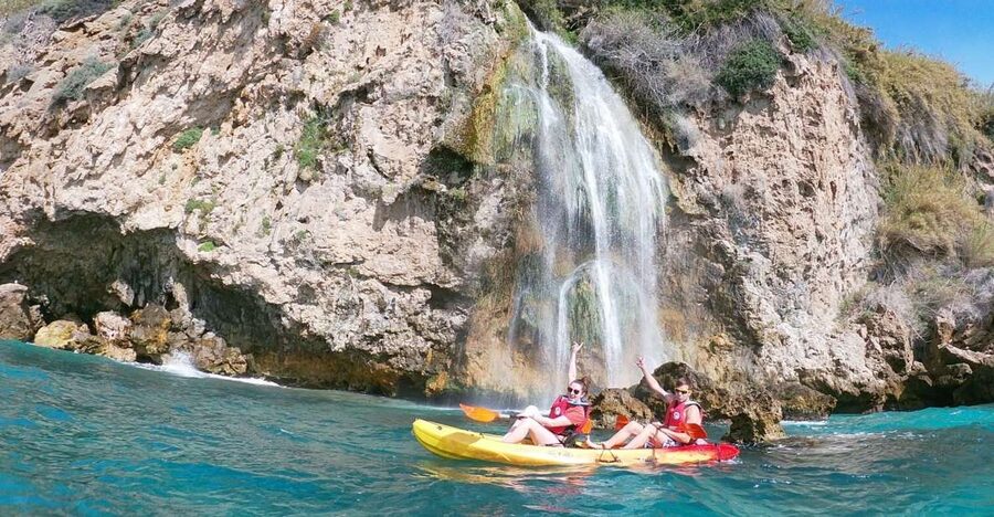 Nerja: Guided Kayak Tour Nerja Cliffs and Maro Waterfall - From Burriana Beach to Cascada de Maro, in plain terms
