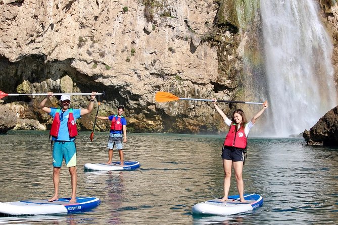 Paddle Surf Route Cliffs Nerja and Cascada de Maro + Snorkel - Cascada Doncella and the waterfall stops along the way