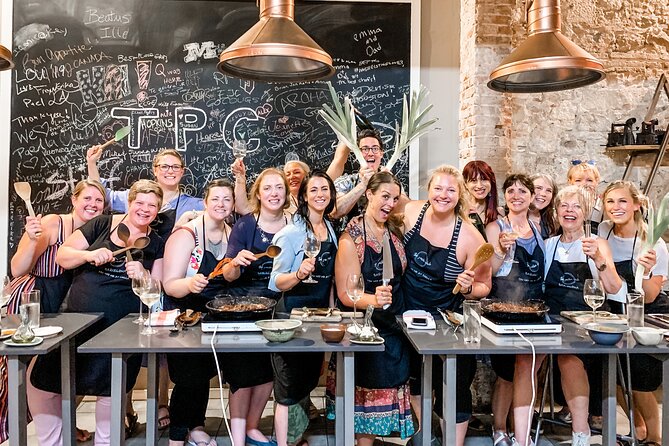Paella Cooking Class with Professional Chef: Four Course Dinner - Four-course dinner, Spanish wine pairing, and sharing your results