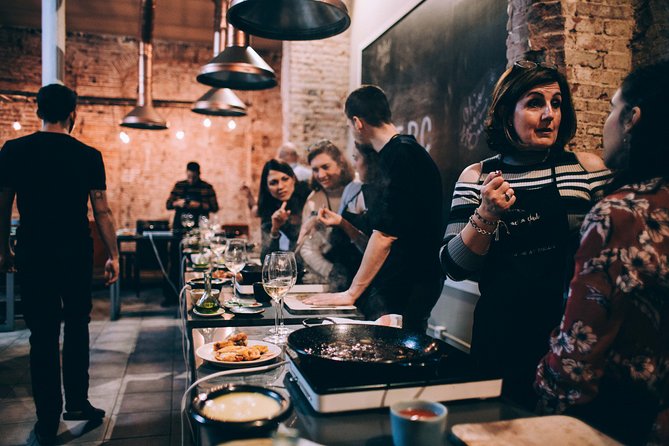 Paella Cooking Class with Professional Chef: Four Course Dinner - Your station in the kitchen, with a 10-step paella foundation