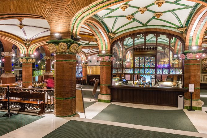Palau de la Musica Catalana Guided Tour - Concert Hall centerpiece: stained glass arches and the inverted dome