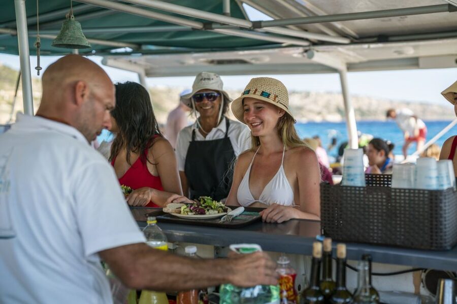 Palma de Mallorca: 5-Hour Catamaran Cruise with Lunch & Swim - BBQ Buffet, Sangria, and the Food Reality Check