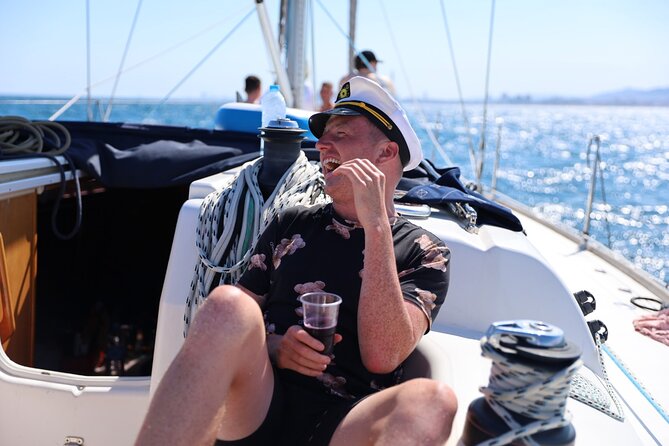 Private Skipper Sailing Tour for up to 11 people - Passing the W Hotel and the Mediterranean swim stop