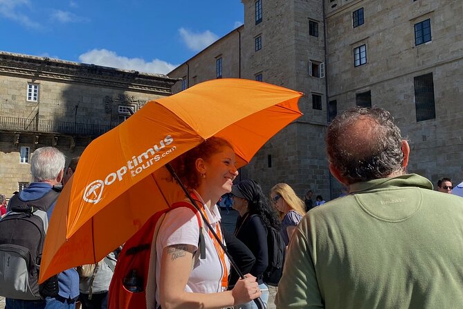 Private tours Santiago de Compostela : choose your option - Meet at Praza do Obradoiro, find the orange umbrella