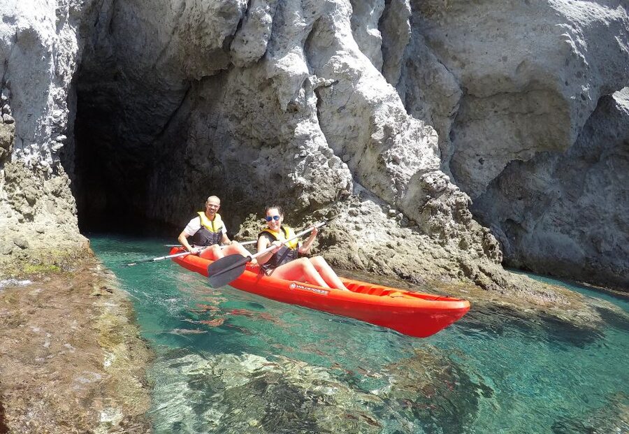 San José: Cabo de Gata Natural Park Kayak and Snorkel Tour - Snorkeling Stops for Silver Fish and Calm Marine Viewing