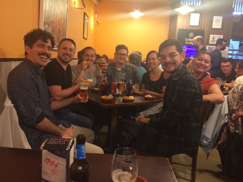 Santiago: Guided Foodie Tour with Drinks, Tapas & Live Music - First, You Meet in Praza de Cervantes, Then You Start Eating