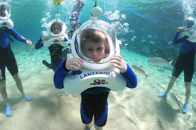 Sea Trek (exclusive in Lanzarote) - Underwater seeing in a protected cove: fish, bream, and calm conditions